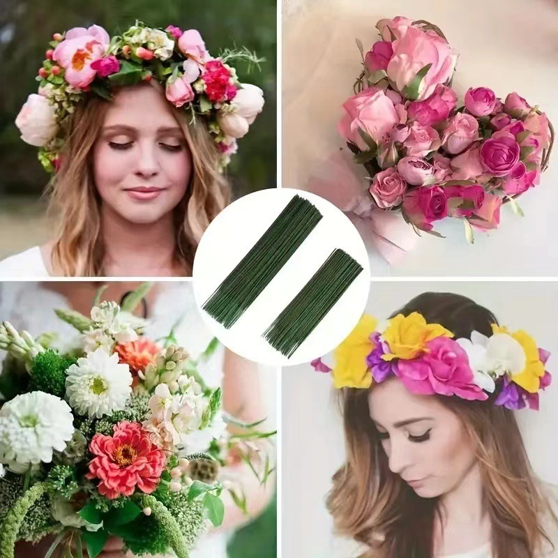 100 Pieces Floral Stem,Artific - Wire Stem Florist avaliação e preço