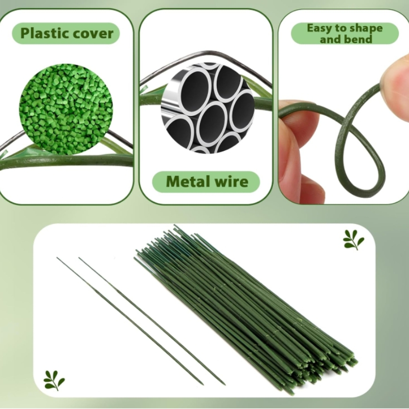 100 Pieces Floral Stem,Artific - Wire Stem Florist avaliação e preço