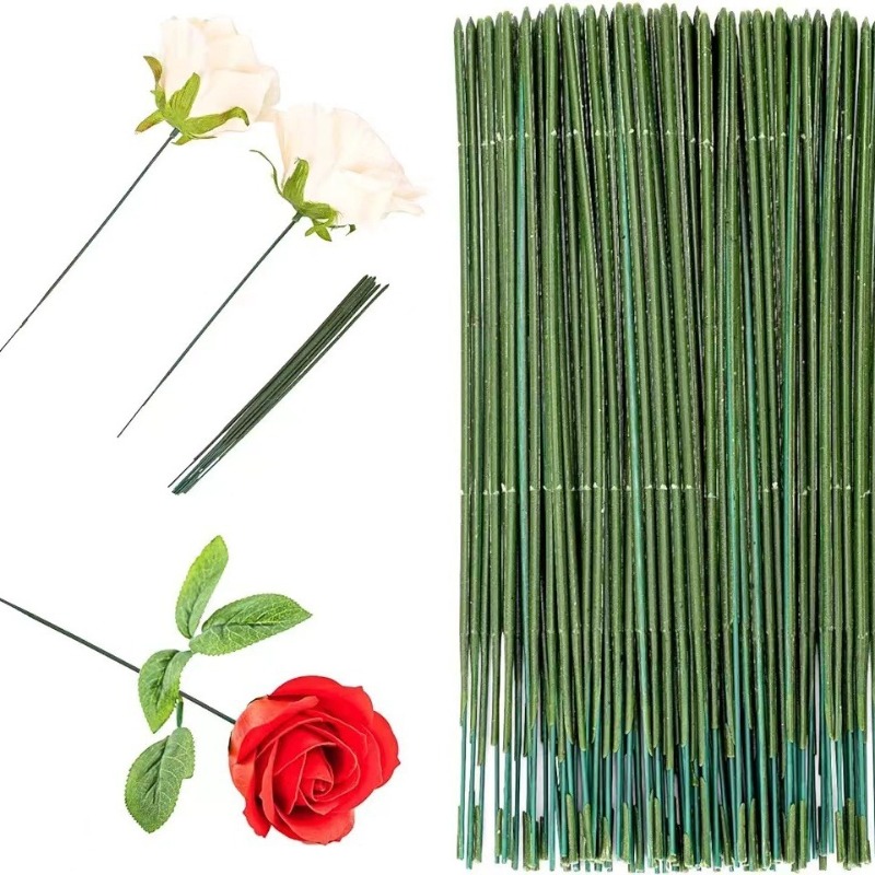 100 Pieces Floral Stem,Artific - Wire Stem Florist avaliação e preço