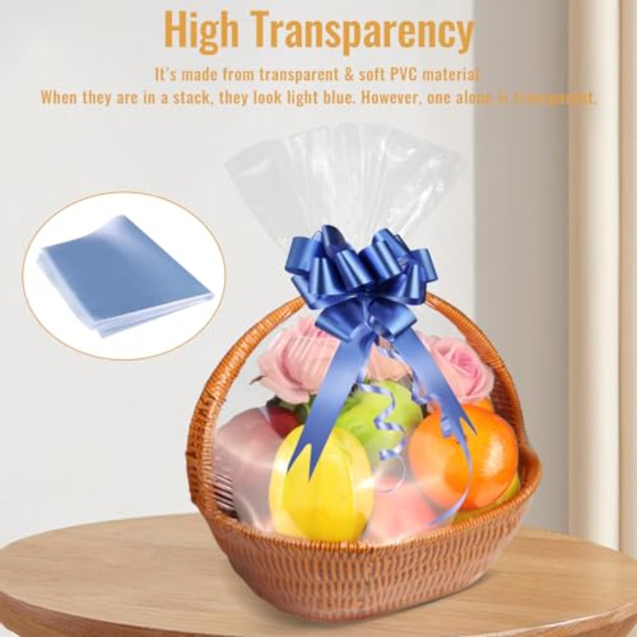 90PCS Shrink Wrap Bags for Chr - Cellophane Wrap Clear avaliação e preço