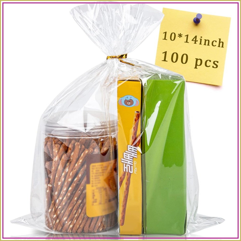 100pcs Cellophane Bags 10x14 C - Cellophane Wrap Clear avaliação e preço