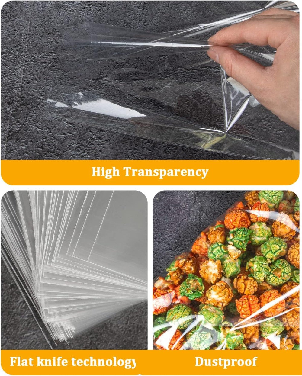 100pcs Cellophane Bags 10x14 C - Cellophane Wrap Clear avaliação e preço