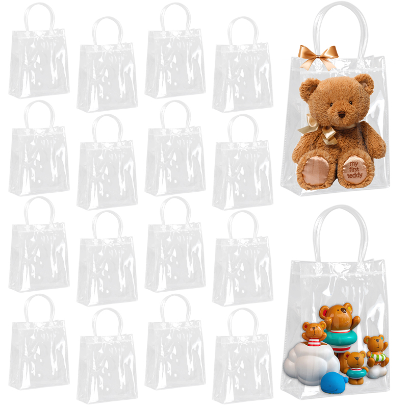 5/10Pcs Clear Gift Bag with Ha - Cellophane Wrap Clear avaliação e preço