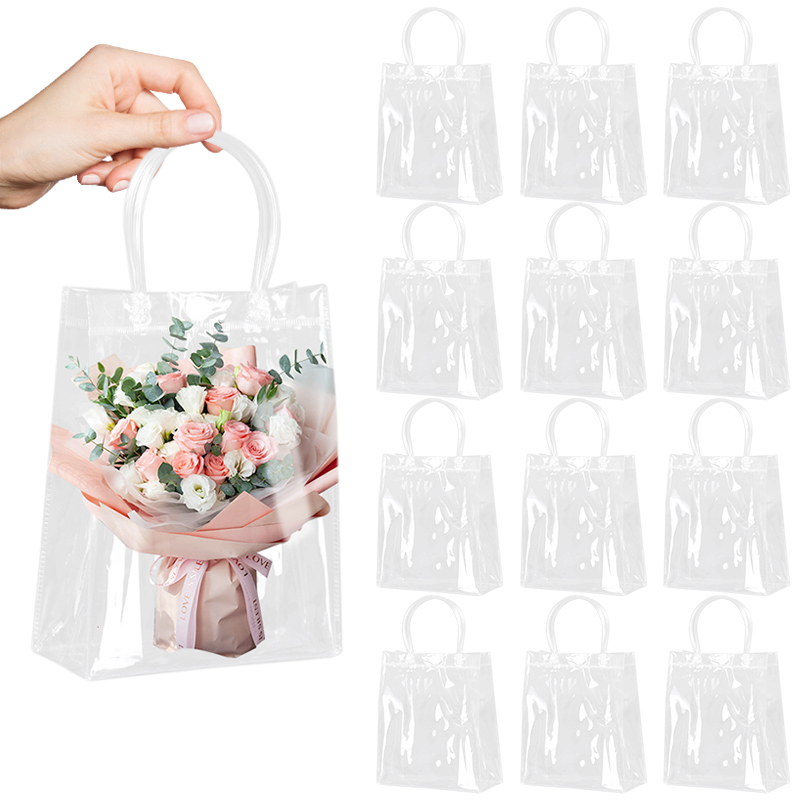 5/10Pcs Clear Gift Bag with Ha - Cellophane Wrap Clear avaliação e preço