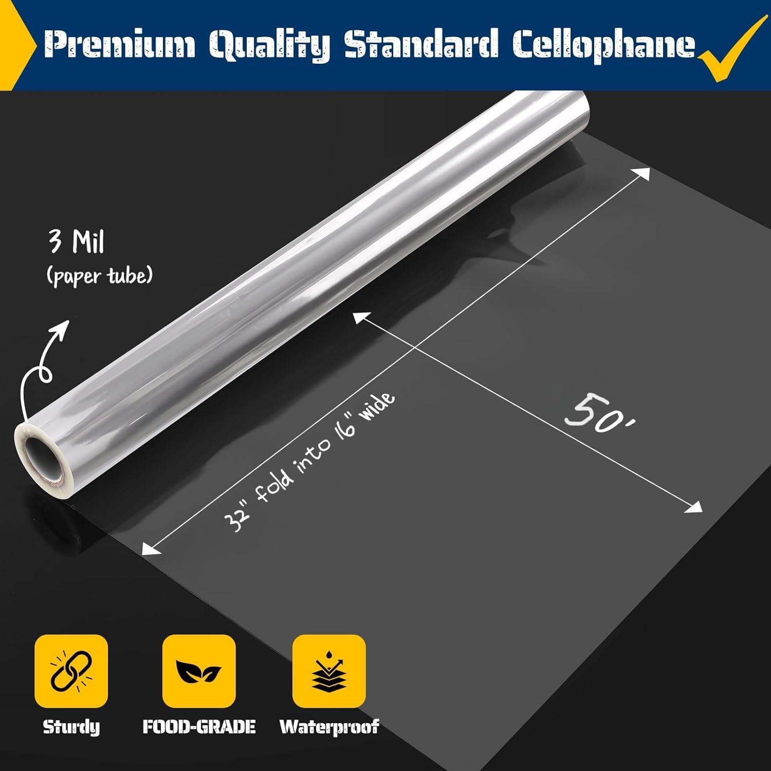 Clear Cellophane Wrap Roll 32i - Cellophane Wrap Clear avaliação e preço