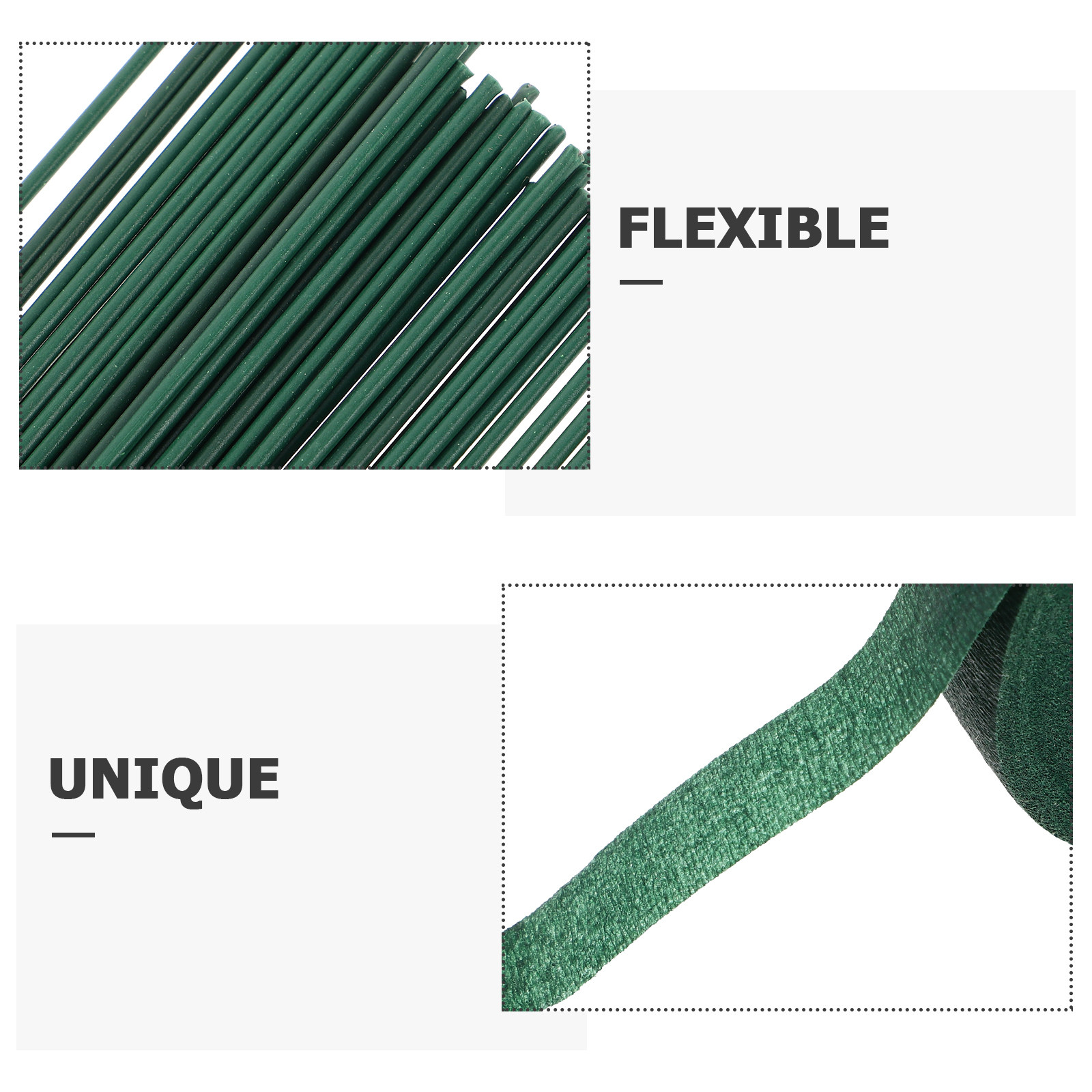 1Set Florist Tape Green and Fl - Wire Stem Florist avaliação e preço