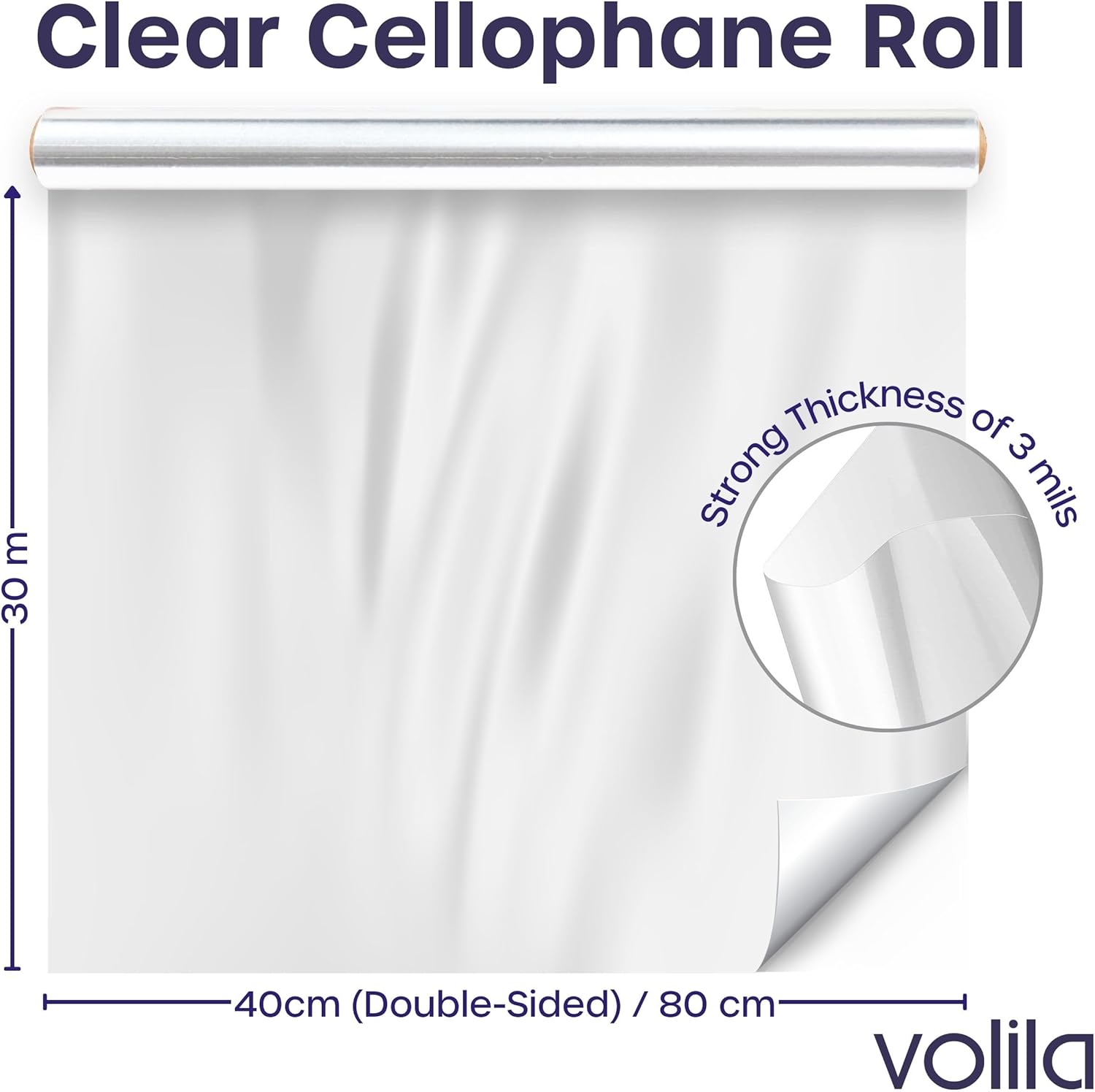 Clear Cellophane Wrap Roll, 31 - Cellophane Wrap Clear avaliação e preço