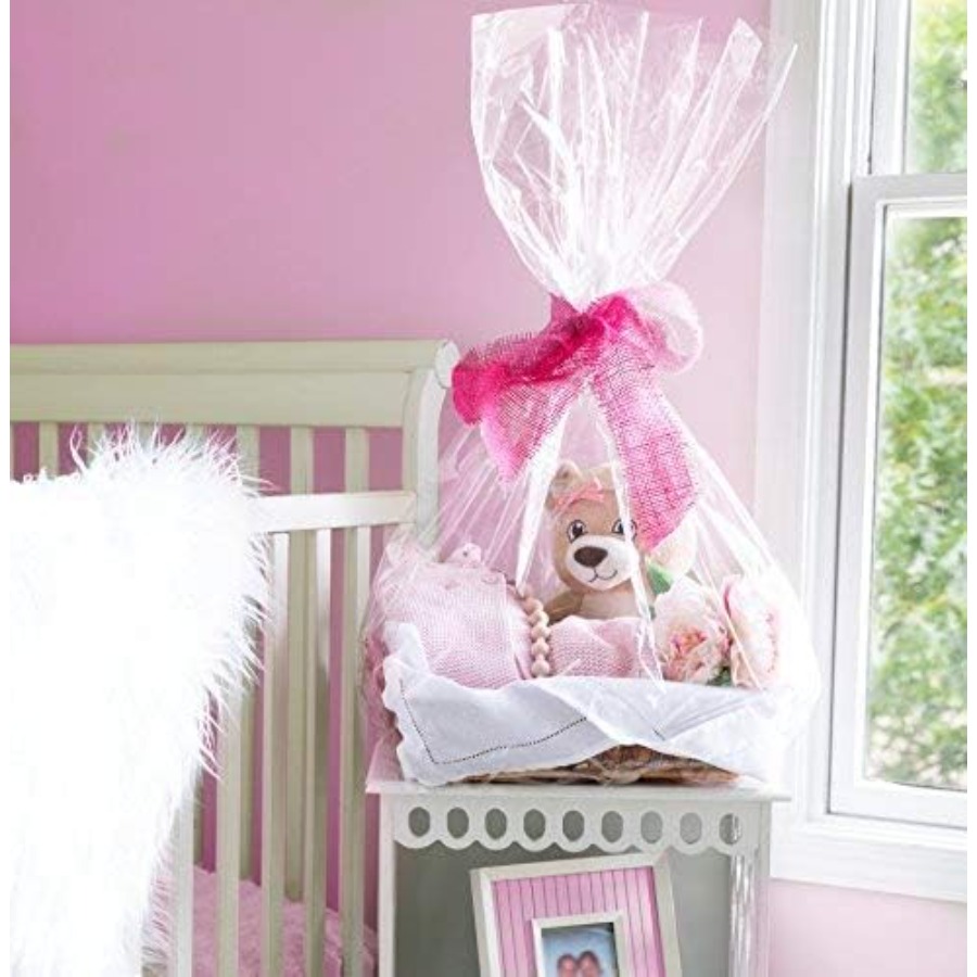 Clear Basket Bags, 5 Pack Larg - Cellophane Wrap Clear avaliação e preço