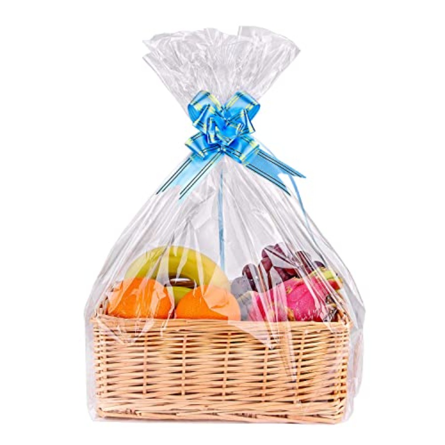 Clear Basket Bags 20Pack Large - Cellophane Wrap Clear avaliação e preço