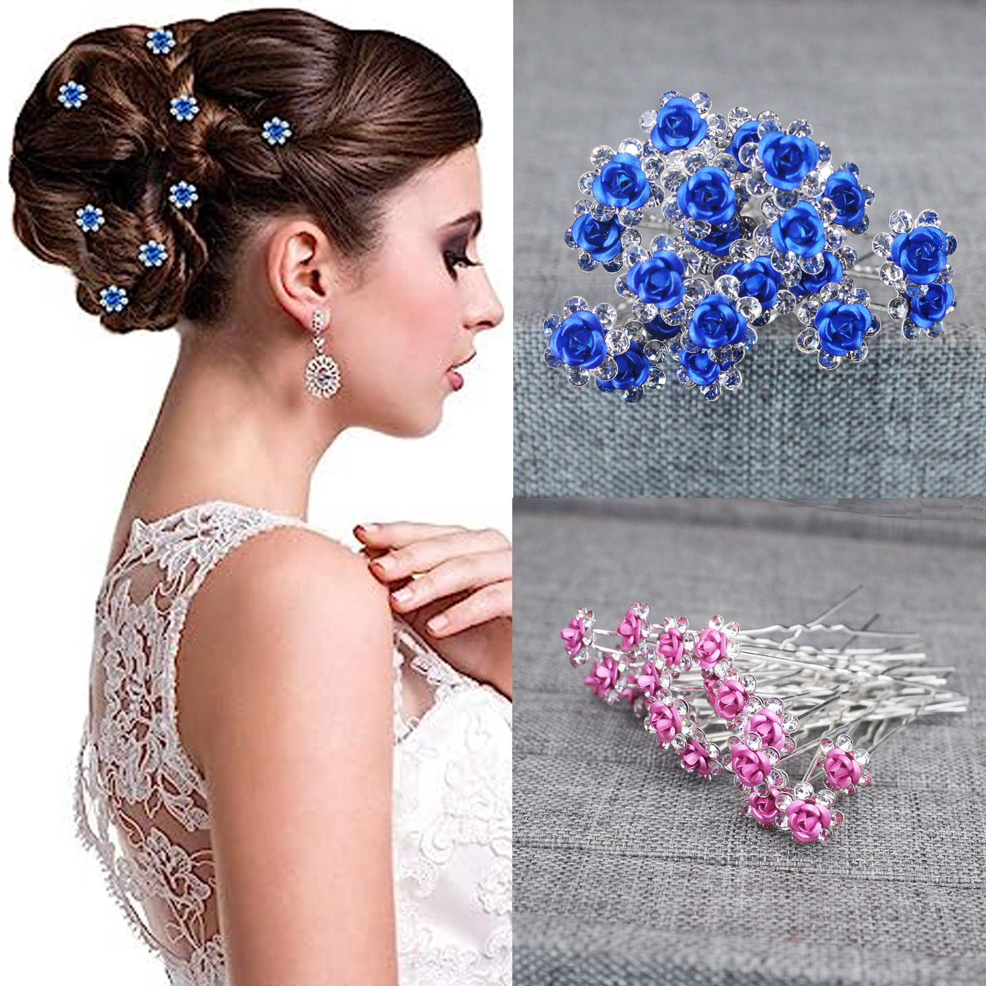 20PCS Rose Flower Rhinestone H - Florist Supplies avaliação e preço