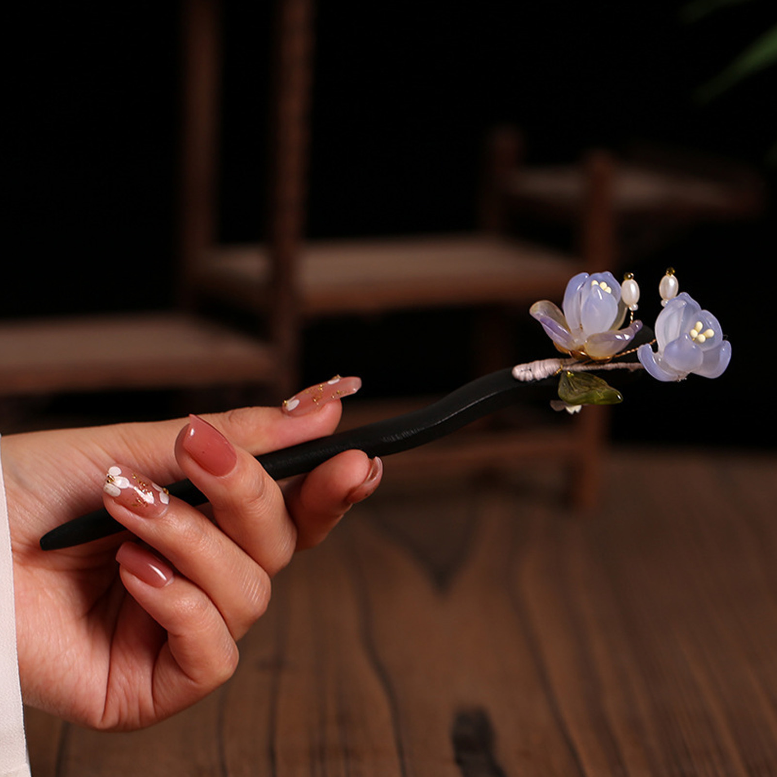Vintage Wooden Flower Hairpin  - Florist Supplies avaliação e preço