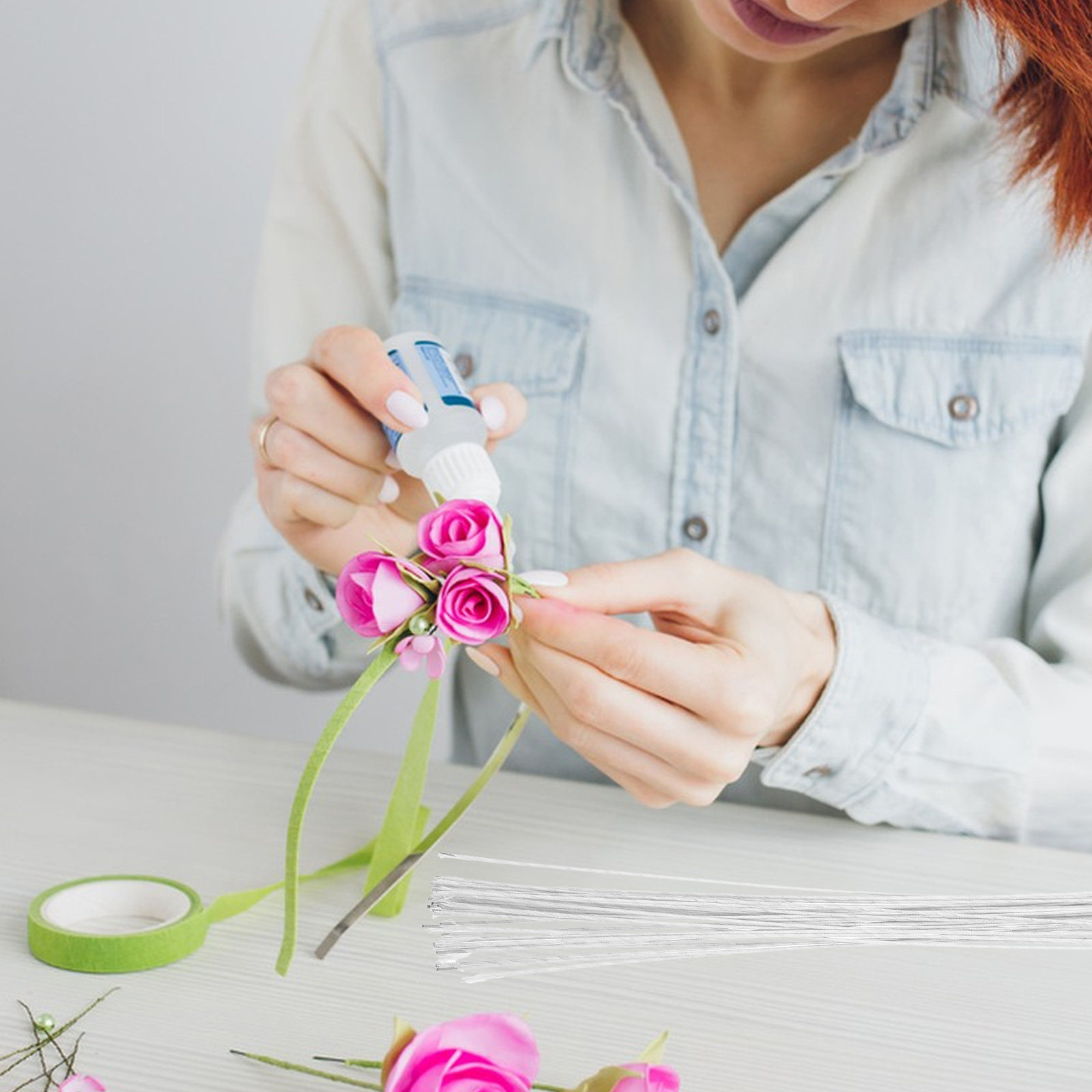 40Pcs Iron Wire Floral Stems S - Wire Stem Florist avaliação e preço