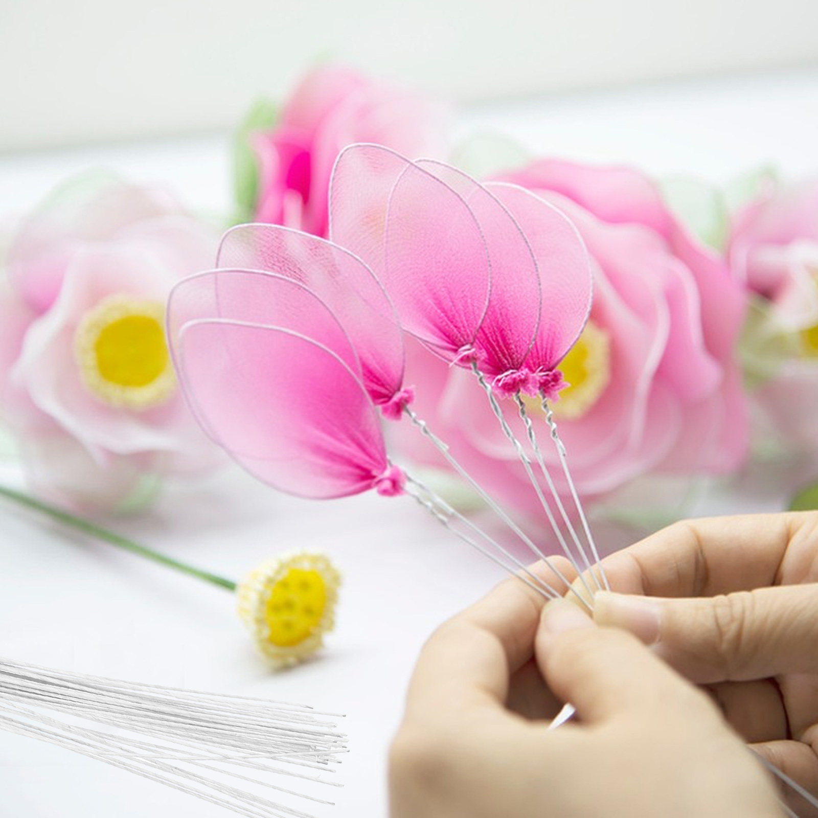 40Pcs Iron Wire Floral Stems S - Wire Stem Florist avaliação e preço